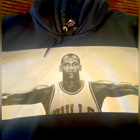 Shirts | Vintage Michael Jordan Black Hoodie | Poshmark